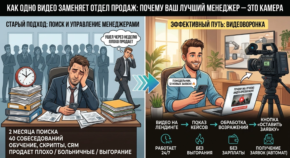 Продающее видео - Автоматизация продаж - Воронка продаж через видео
