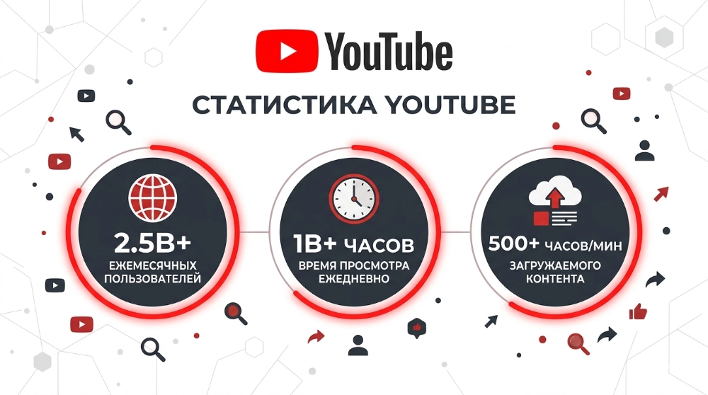 Статистика YouTube — вторая по величине поисковая система в мире