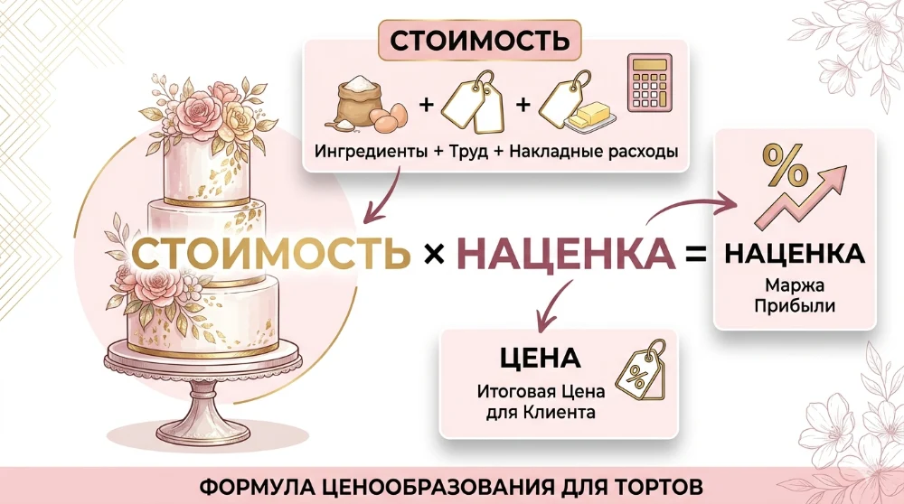 ценообразование для кондитера - как определить цену на торт - расчет наценки на торт